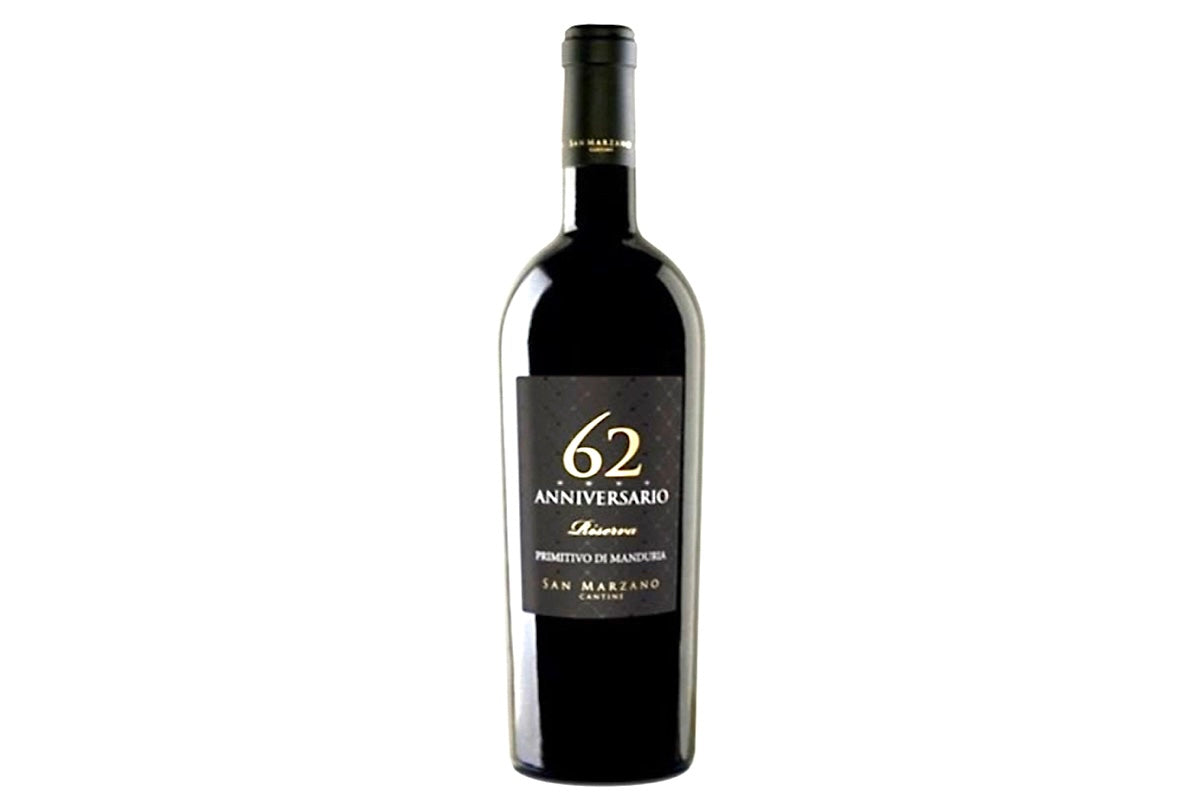 San Marzano 'Anniversario 62', Primitivo di Manduria Riserva | 2018 | 14.4% | 75cl
