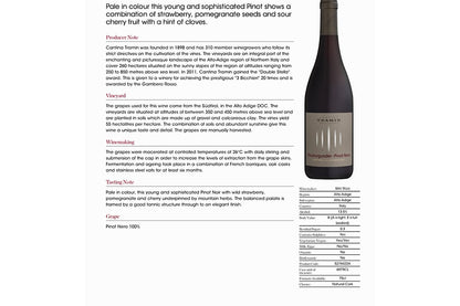 Pinot Nero ,Tramin, Alto Adige | 2022 | 13.5% | 75cl |