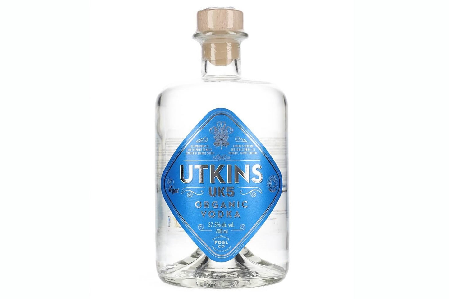 Utkins UK5 Organic Vodka | 37.5% |70cl
